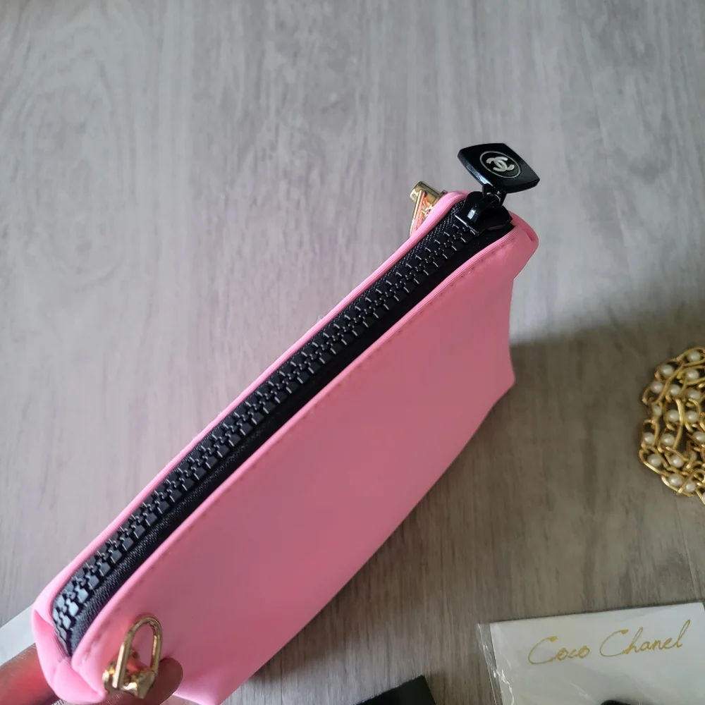 🛍Final Price🛍 4pcs NWOT Chanel Pink Cosmetic Pouch